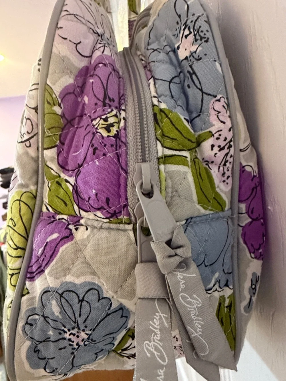 Vera Bradley”Watercolor” Bowler Satchel Bag -Retired Floral Pattern EUC